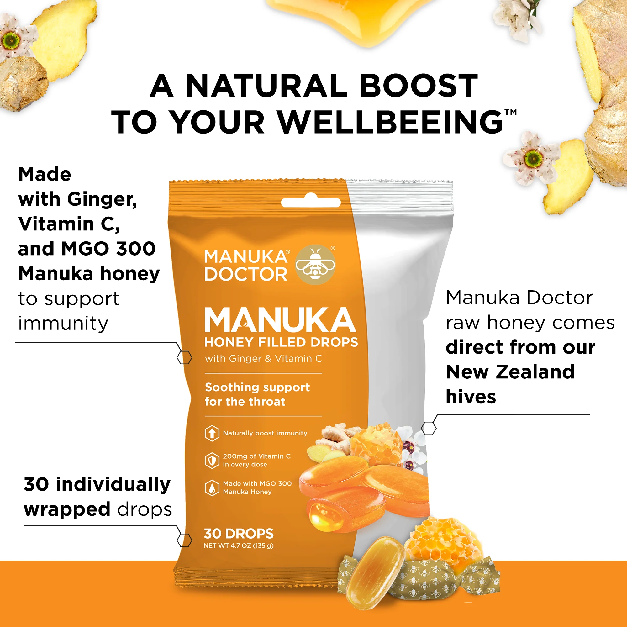 Manuka Middles - Manuka Honey & Ginger - Image 2